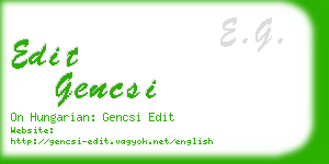 edit gencsi business card